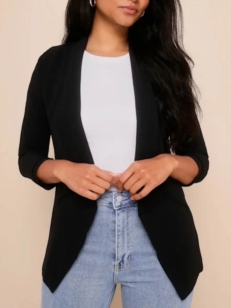Open Front Casual Blazer