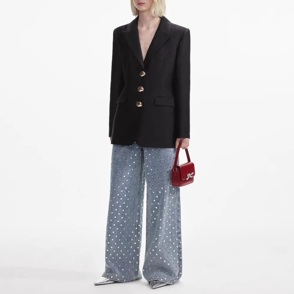 Black Taffeta Blazer