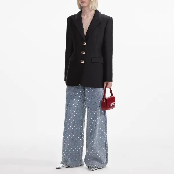 Black Taffeta Blazer