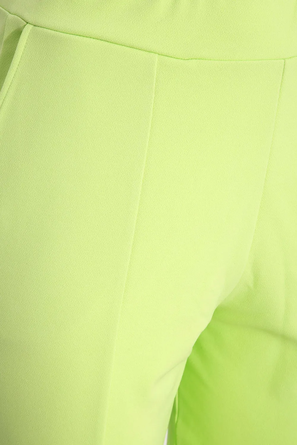 YOURS Curve Lime Green Split Hem Stretch Tapered Trousers