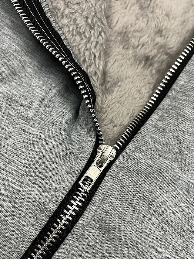 Women's Winter Coat Hoodie Jacket Street Fall Winter Regular Short Coat Regular Fit Windproof Warm Stylish Contemporary Casual Jacket Long Sleeve Plain with Pockets Full Zip Red Blue Green