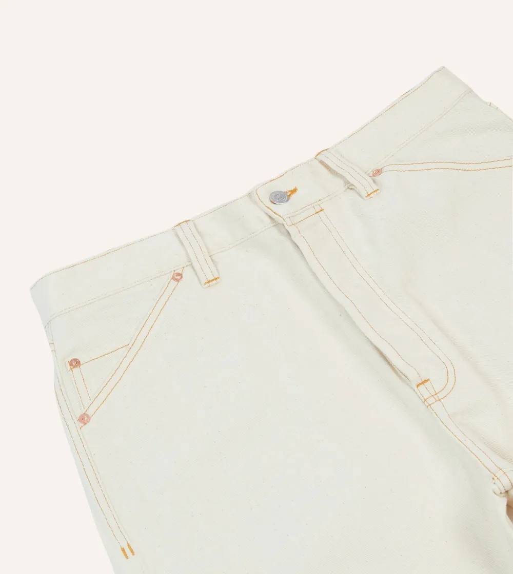 Off White Denim Shorts