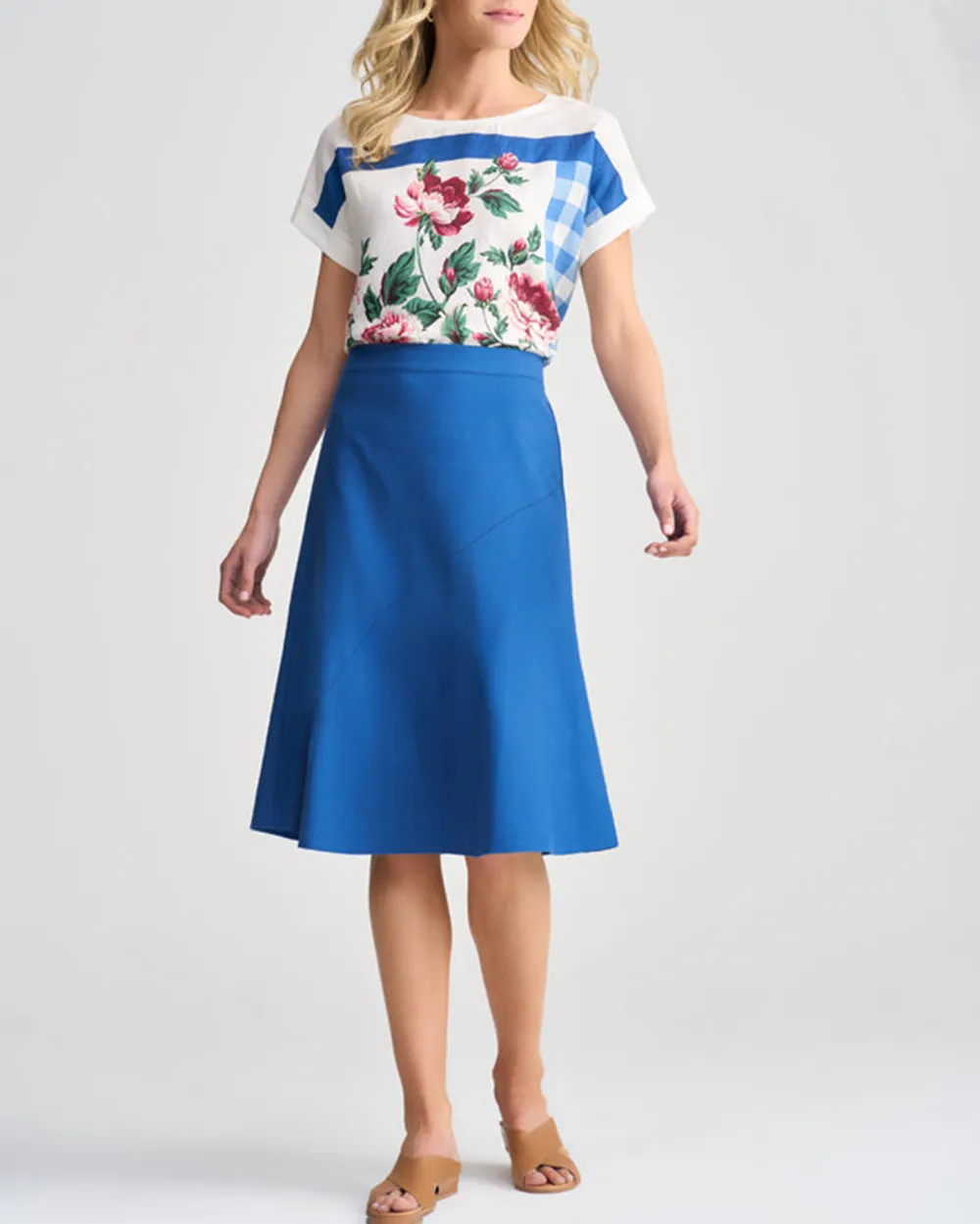 Linen Skirt - Polka Dot