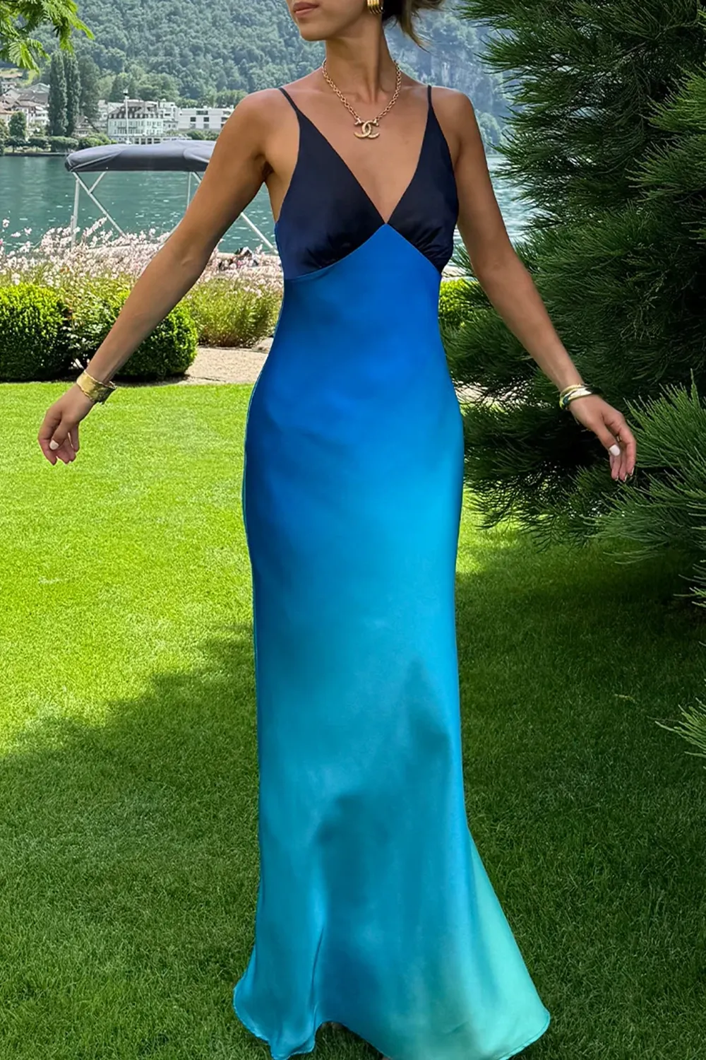 Luxury Silk Banquet Long Dress