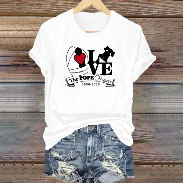 Women's PF 1936-2025 Print Short Sleeve Round Neck Cotton T-Shirt