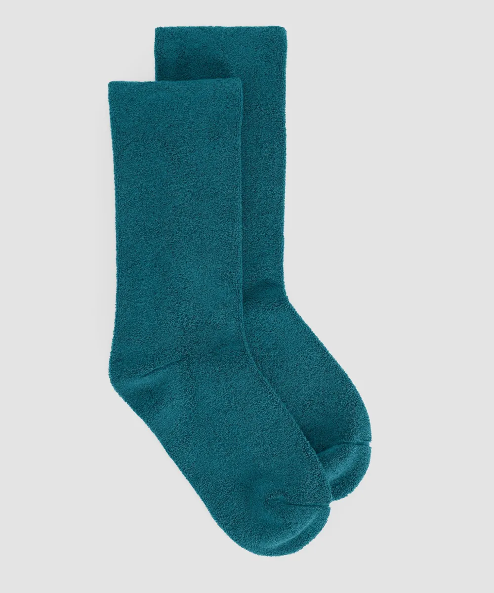 Plain Casual Style Cotton Crew Sock