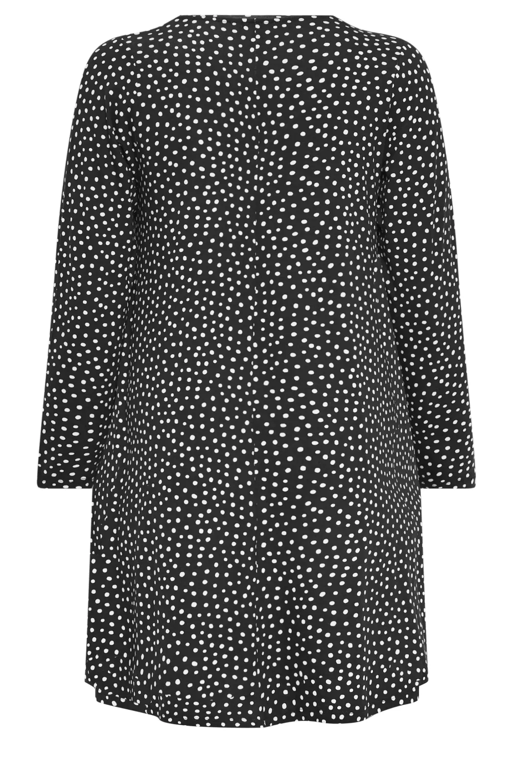 YOURS Curve Black Spot Print Mini Dress