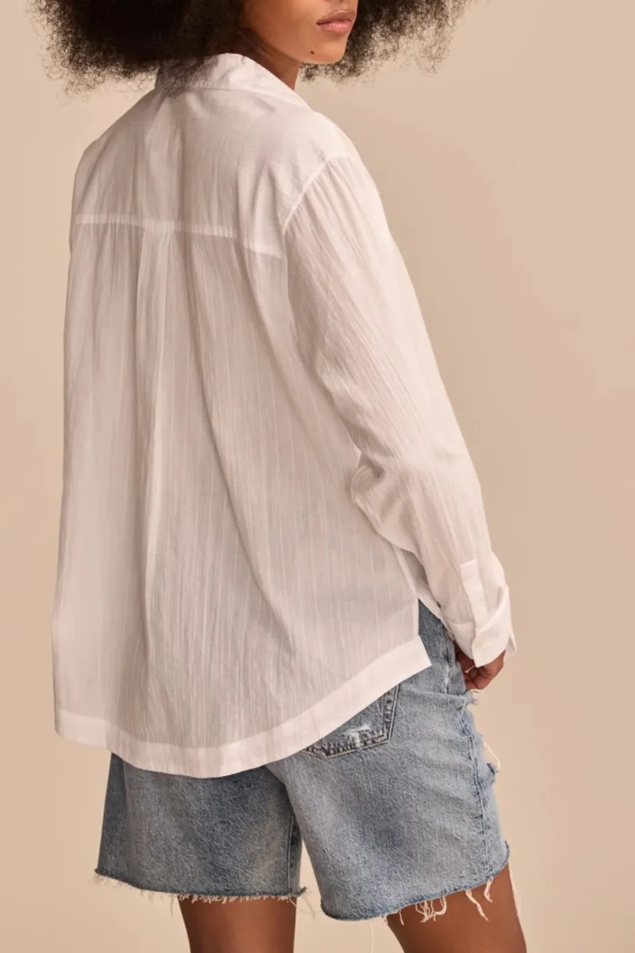 Bright White Pintuck Buttondown