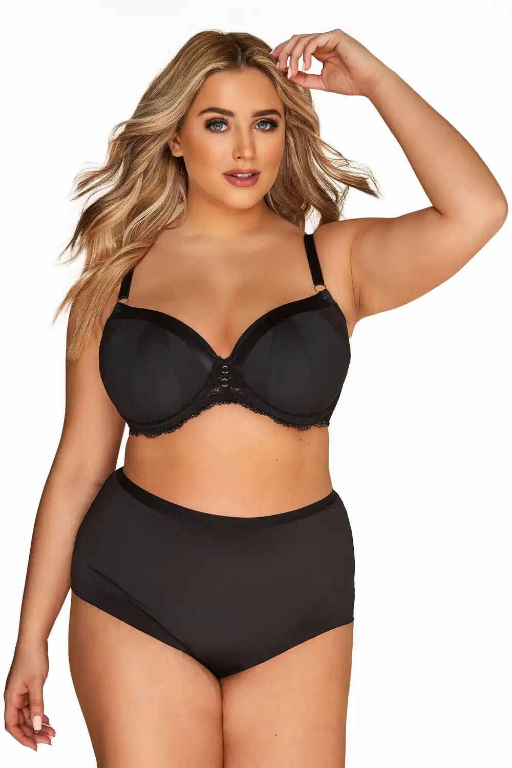 YOURS 5 PACK Curve Black Cotton High Waisted Full Briefs