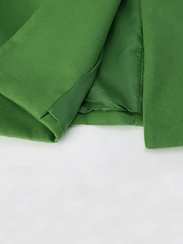 Women's Coat Regular Hooded Coat Camel Green White Black Gray Basic Essential Street Fall Lapel Regular Fit S M L XL XXL XXXL / Daily / Casual / Solid Color / Winter