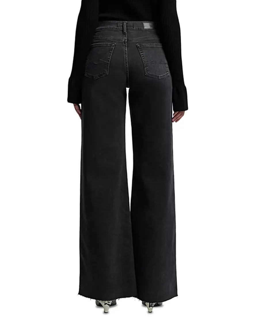 Black Daily Wide Leg Jeans
