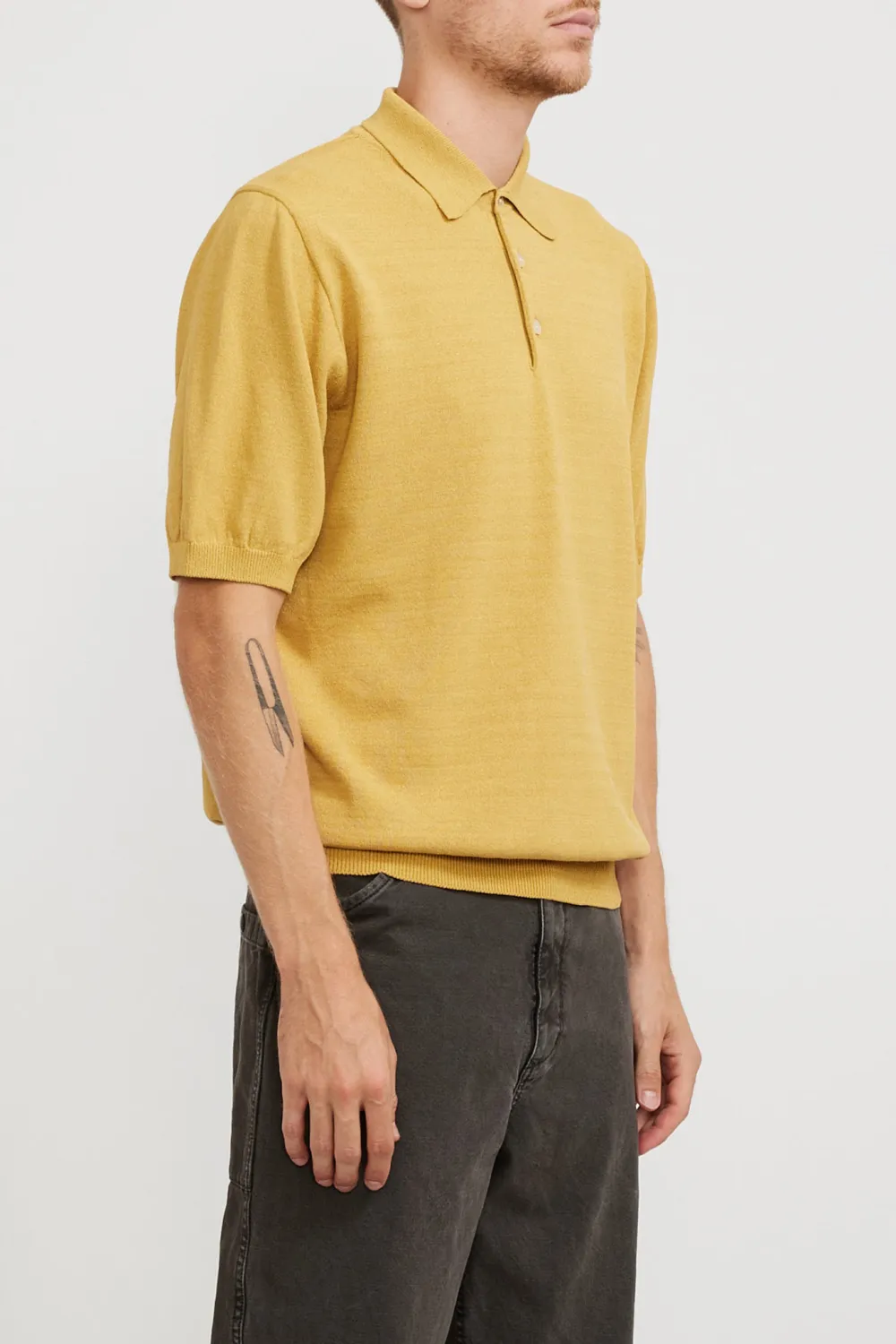 Half Sleeves Knit Yellow
