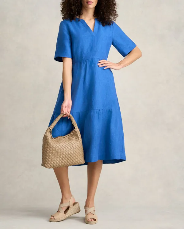 Tiered Linen Dress