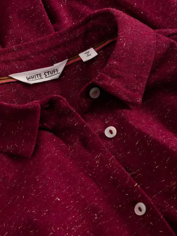 Sparkle Jersey Dress In Dk Plum