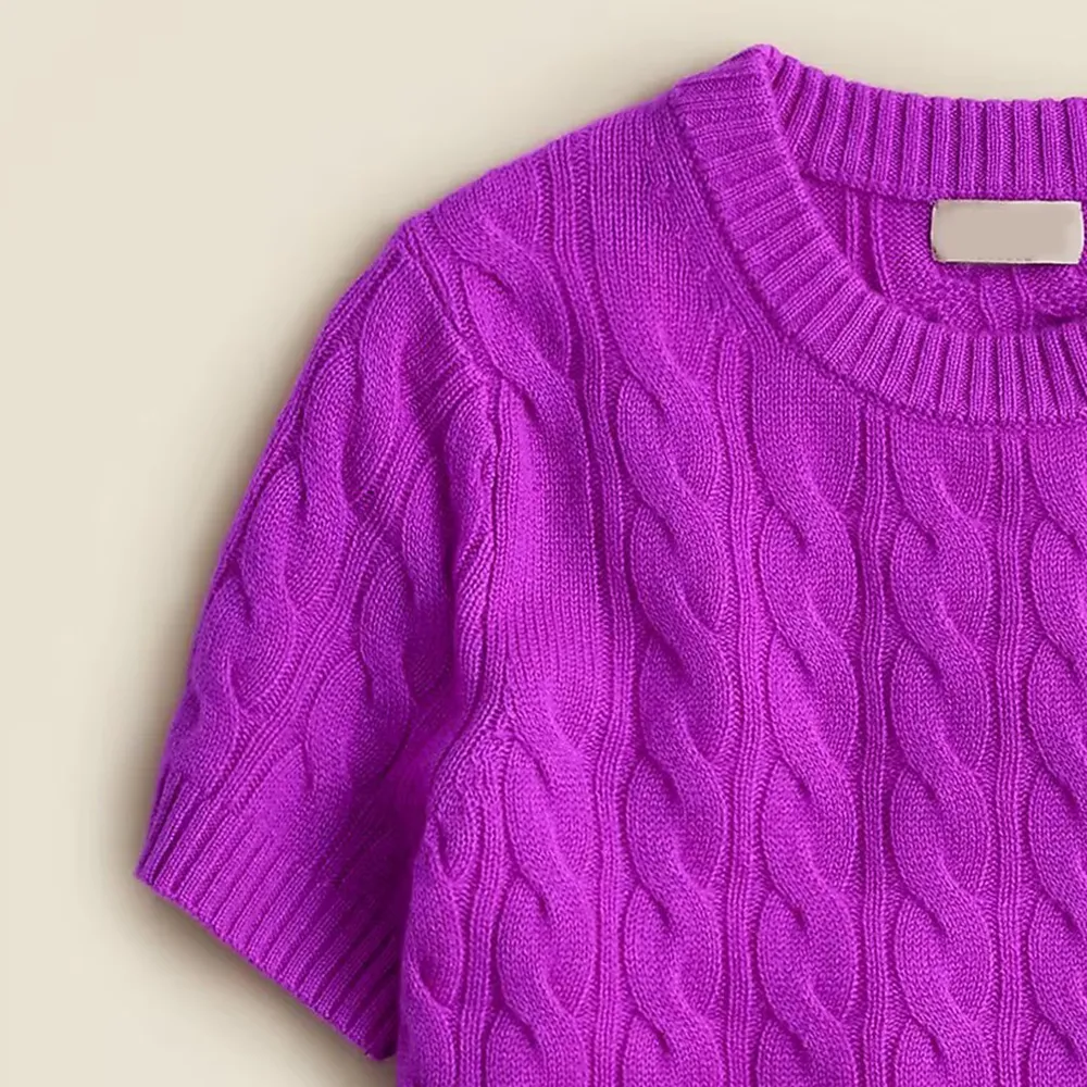 Cashmere Cable-Knit T-Shirts