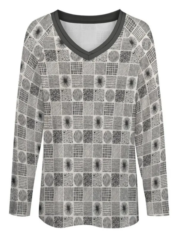 Doodle Patch Long Sleeve Top