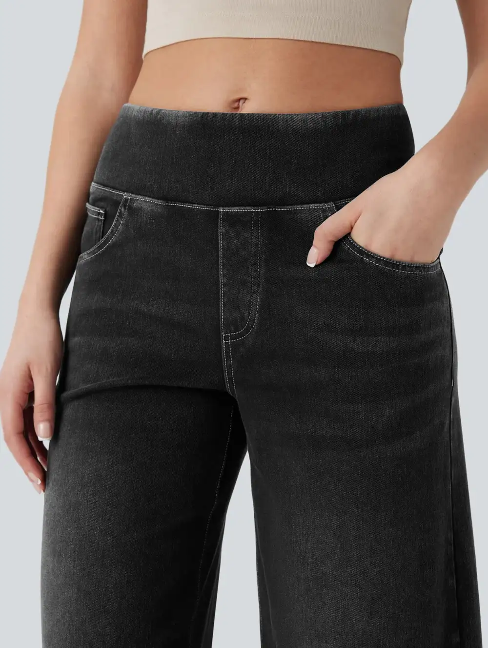 High Waisted Stretch Slim-Fit Jeans