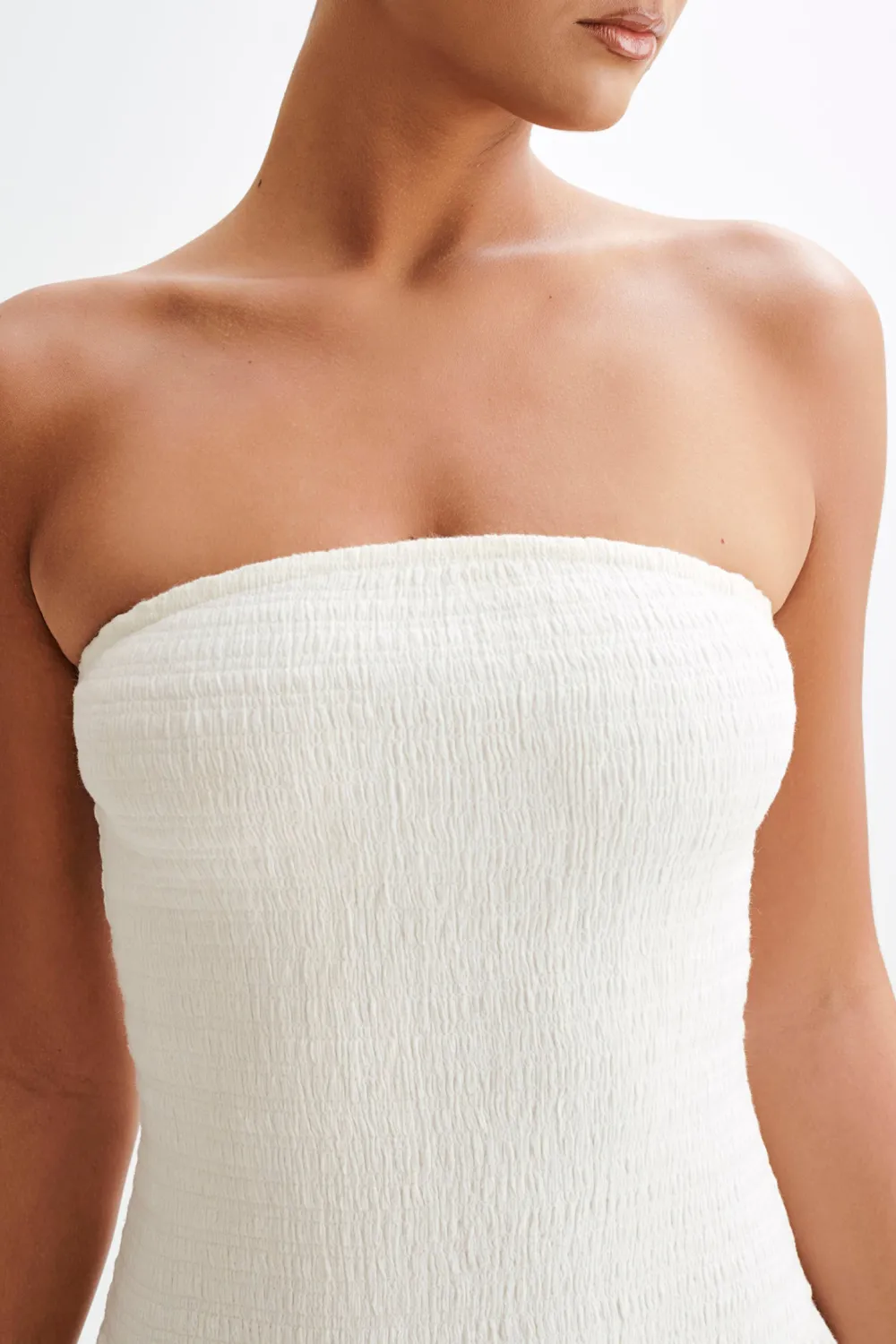 Cotton Shirring Maxi Dress