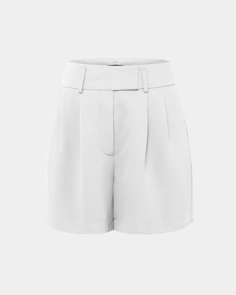 Pleat Front Short -Lvory