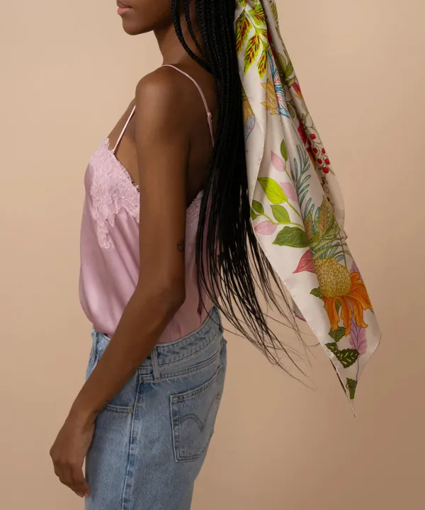 Art Graphic Casual Style Silk Oblong Scarf