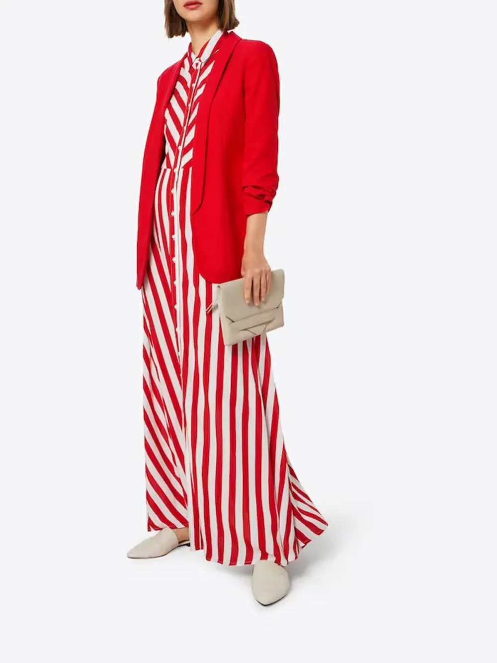 Plain Colored Soft Feel Blazer