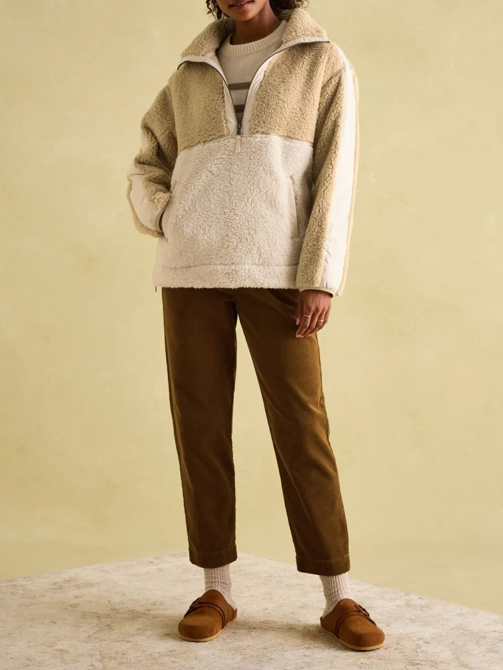Neutral Quarter Zip Fleece