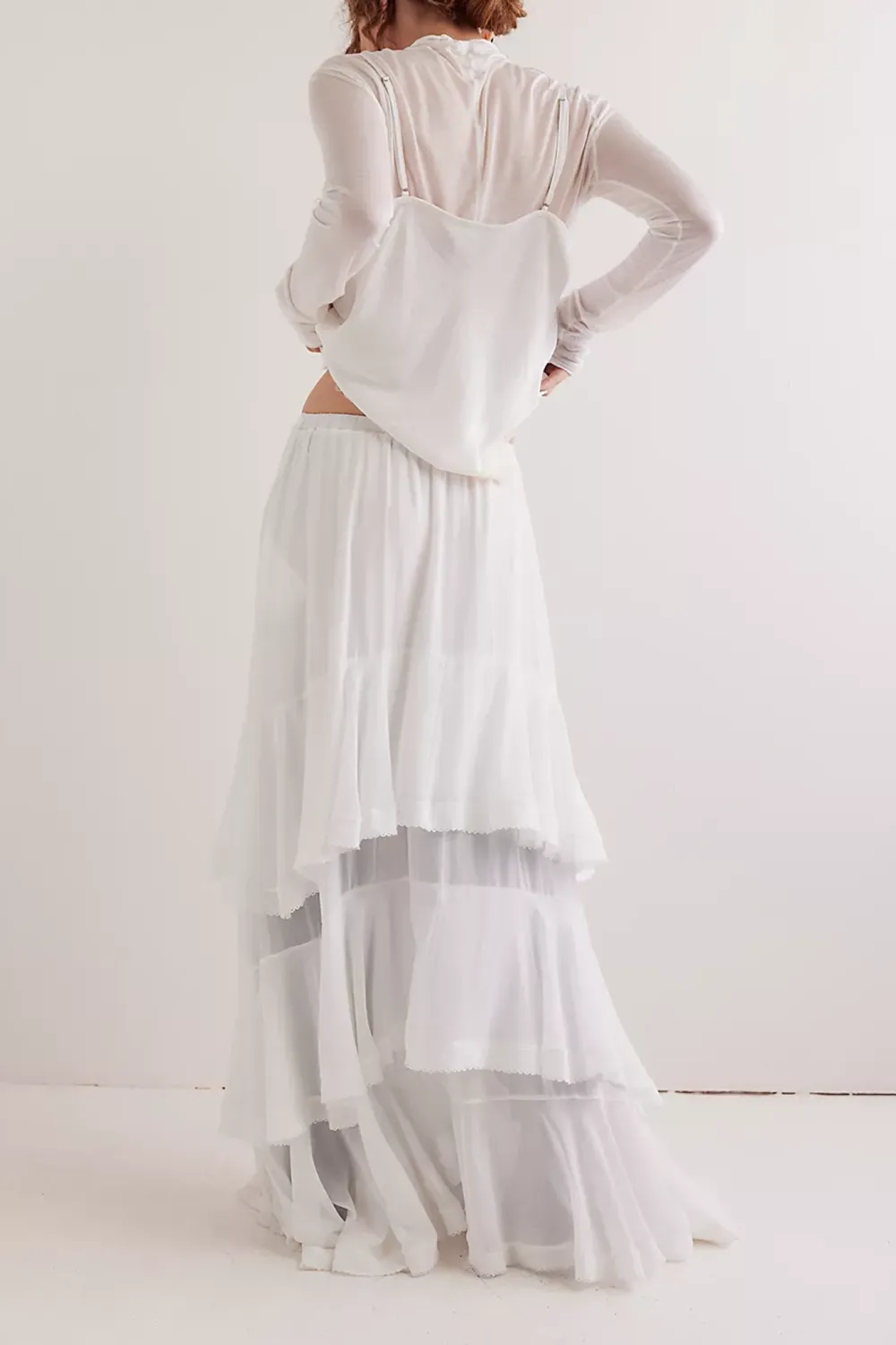 Ruffled Tiered Maxi Skirt