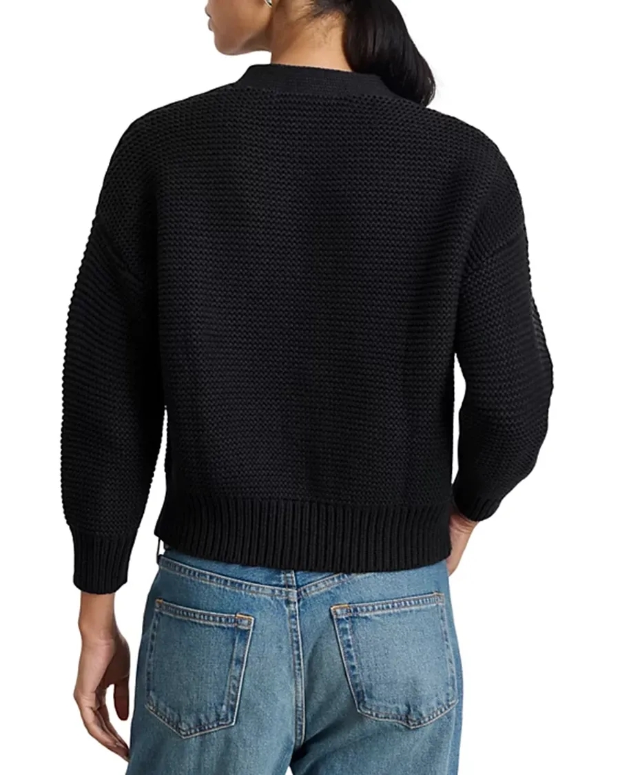 Casual Style Crewneck Cotton Cardigan