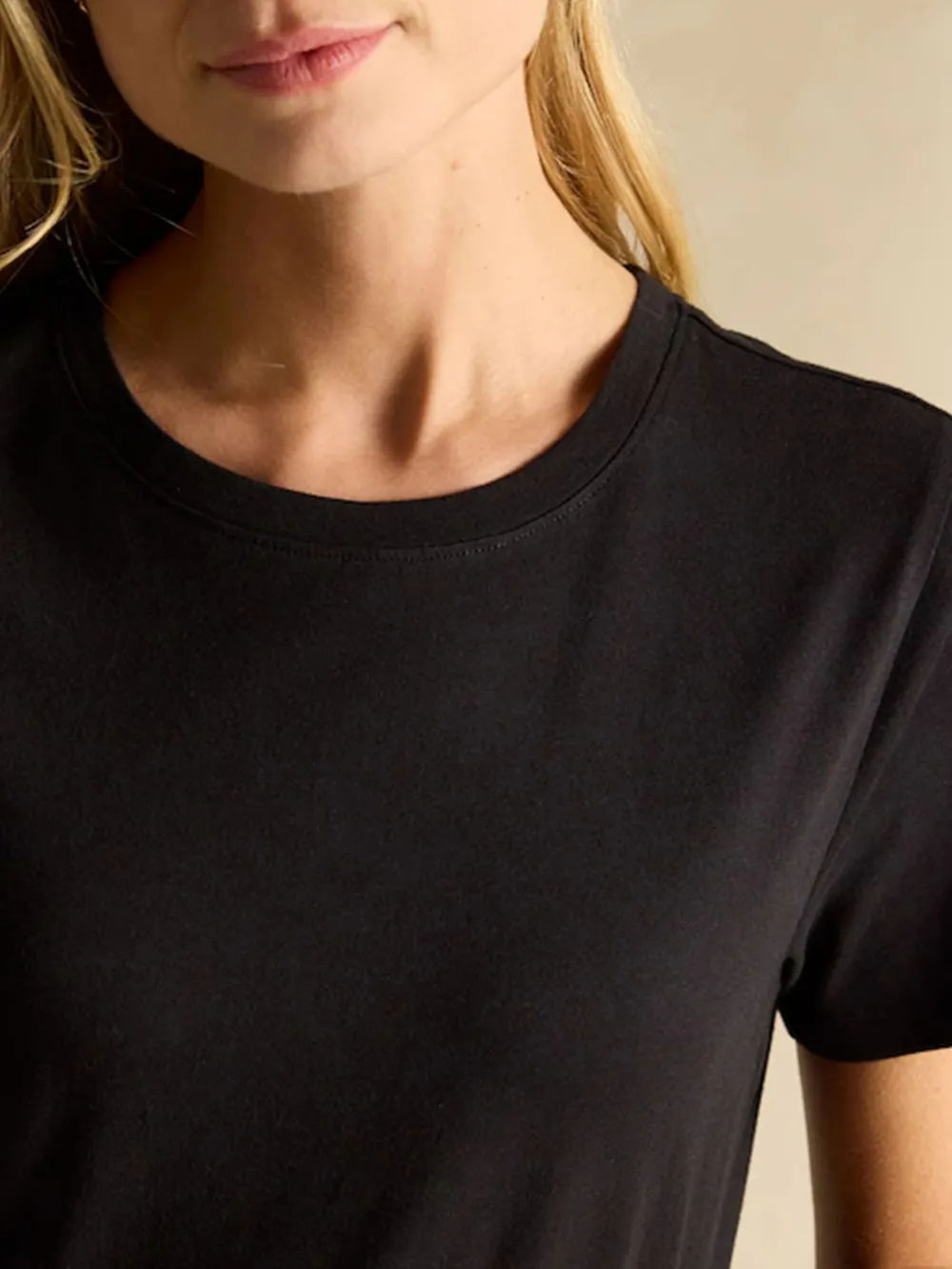 Classic Soft Breathable Plain Lace Hem Cotton Dress