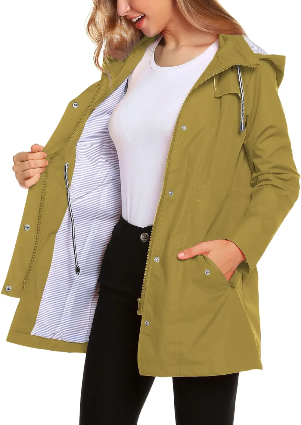 Womens Lightweight Hooded Waterproof Active Outdoor Rain Jacket S-XXL