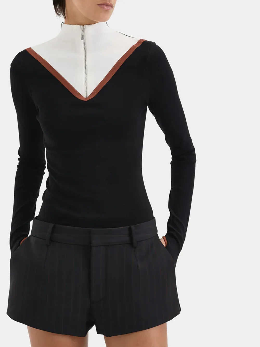 Casual Style Red Pinstripe Short