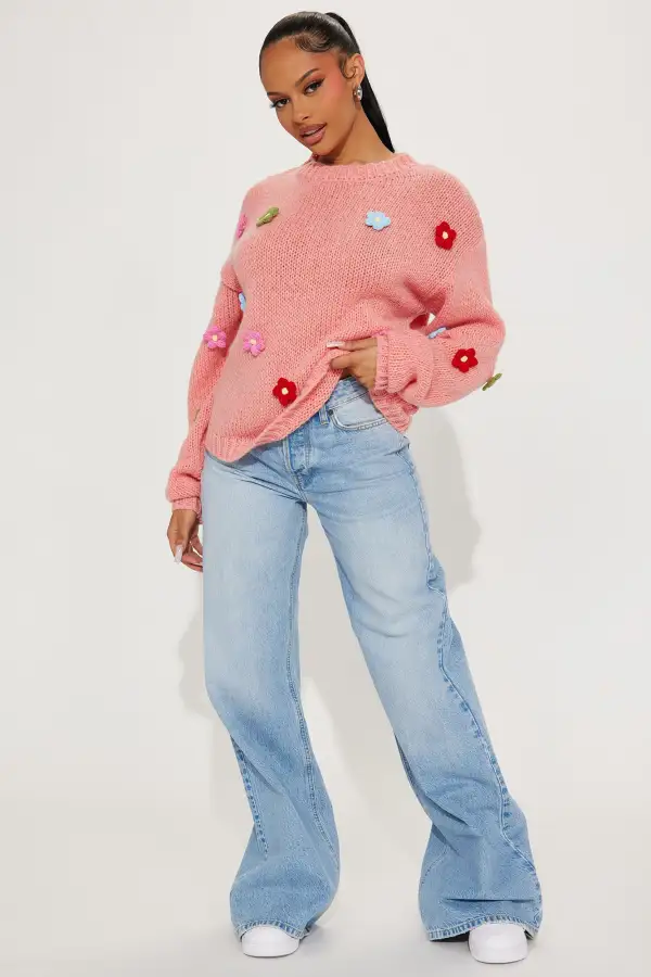 In Season Sweater - Pink/combo