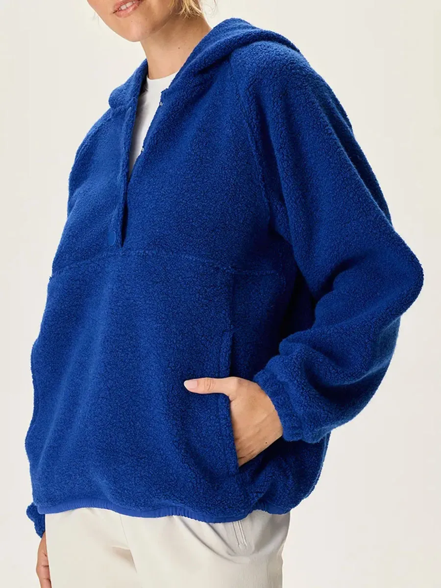 Fleece Snap Up Hoodie