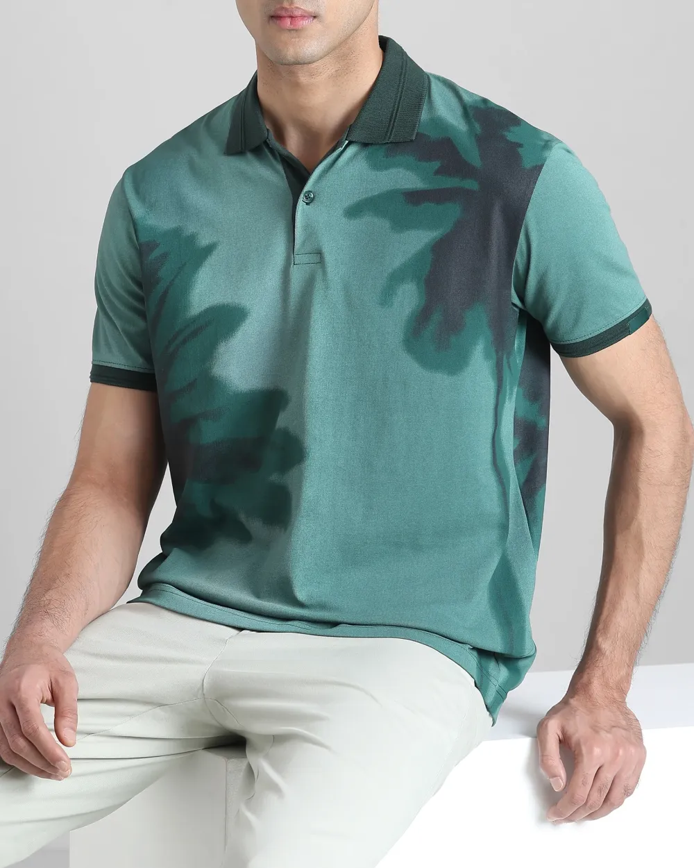 Daily Simple And Slimming Dark Green Polo Shirt