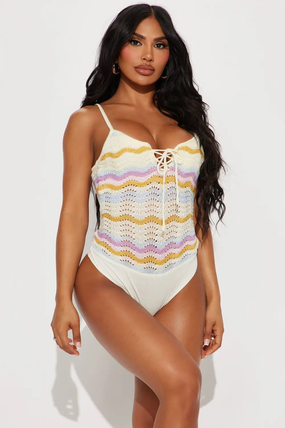 Letty Crochet Bodysuit - Ivory/combo