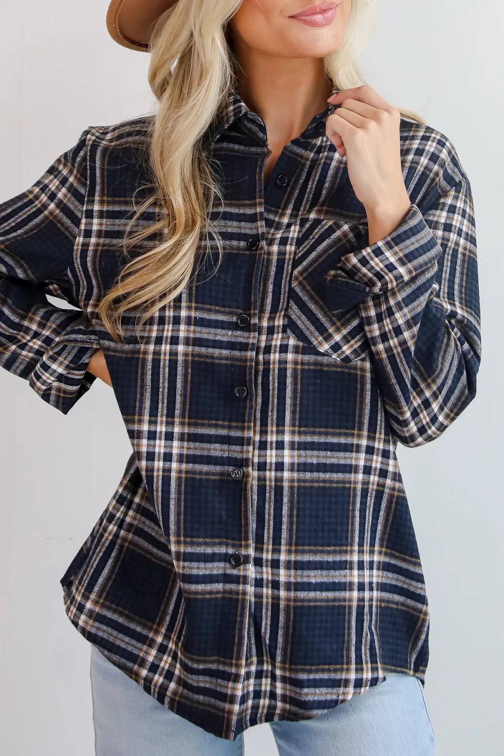 Seasonal Concept Blue Plaid Flannel