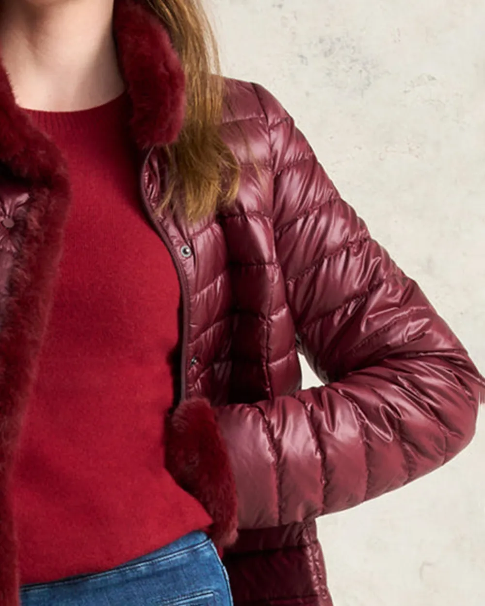Faux Fur Trim Puffer