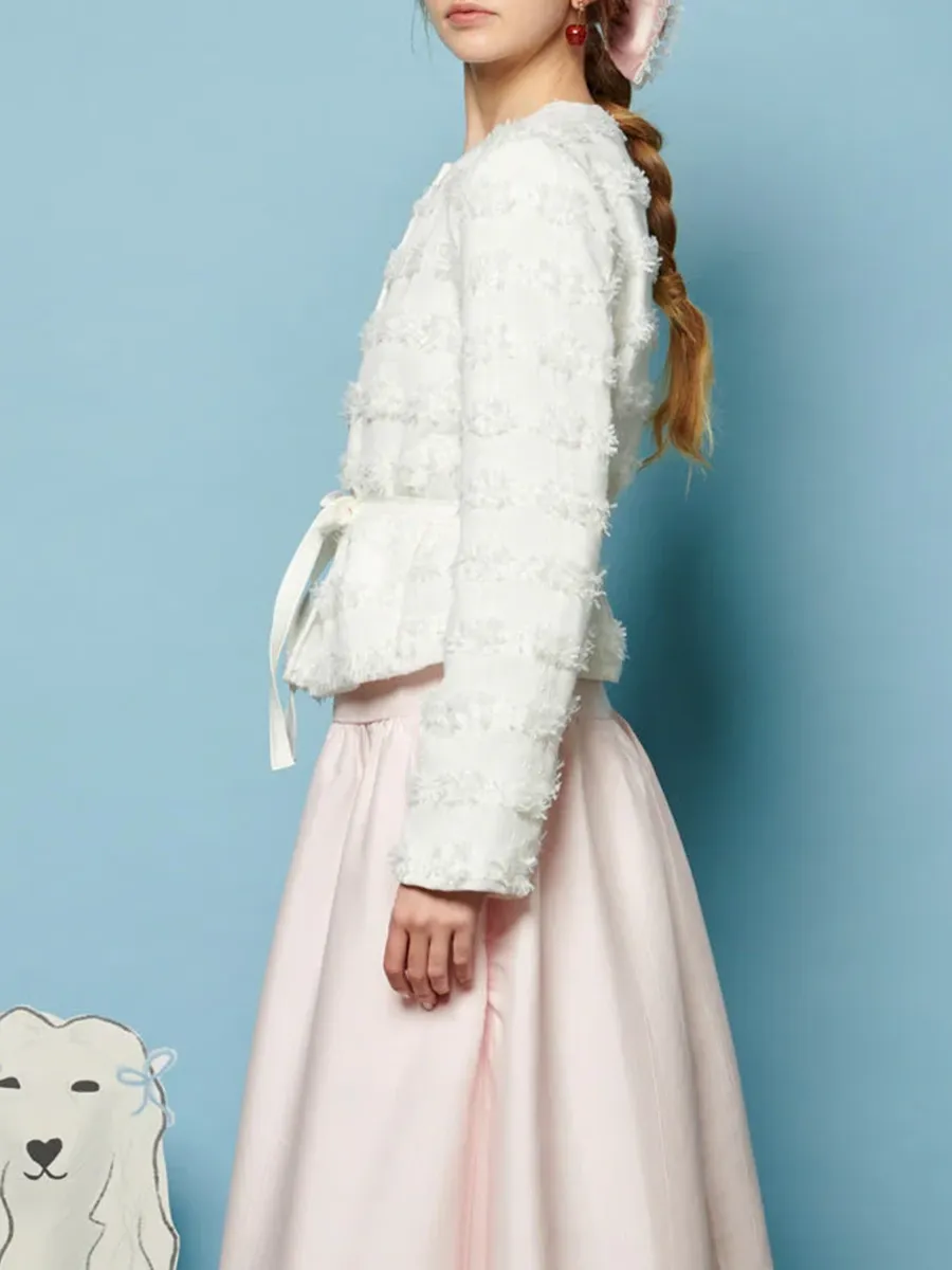 Crew Neck Tweed Jacket