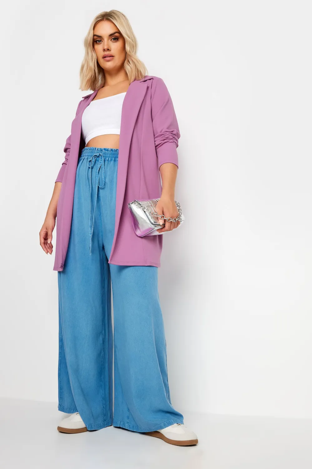 YOURS Curve Hot Pink Longline Blazer