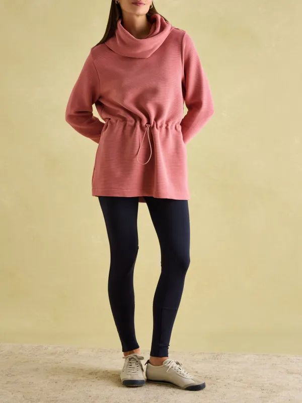 Pink Cowl Neck Sweatshirt