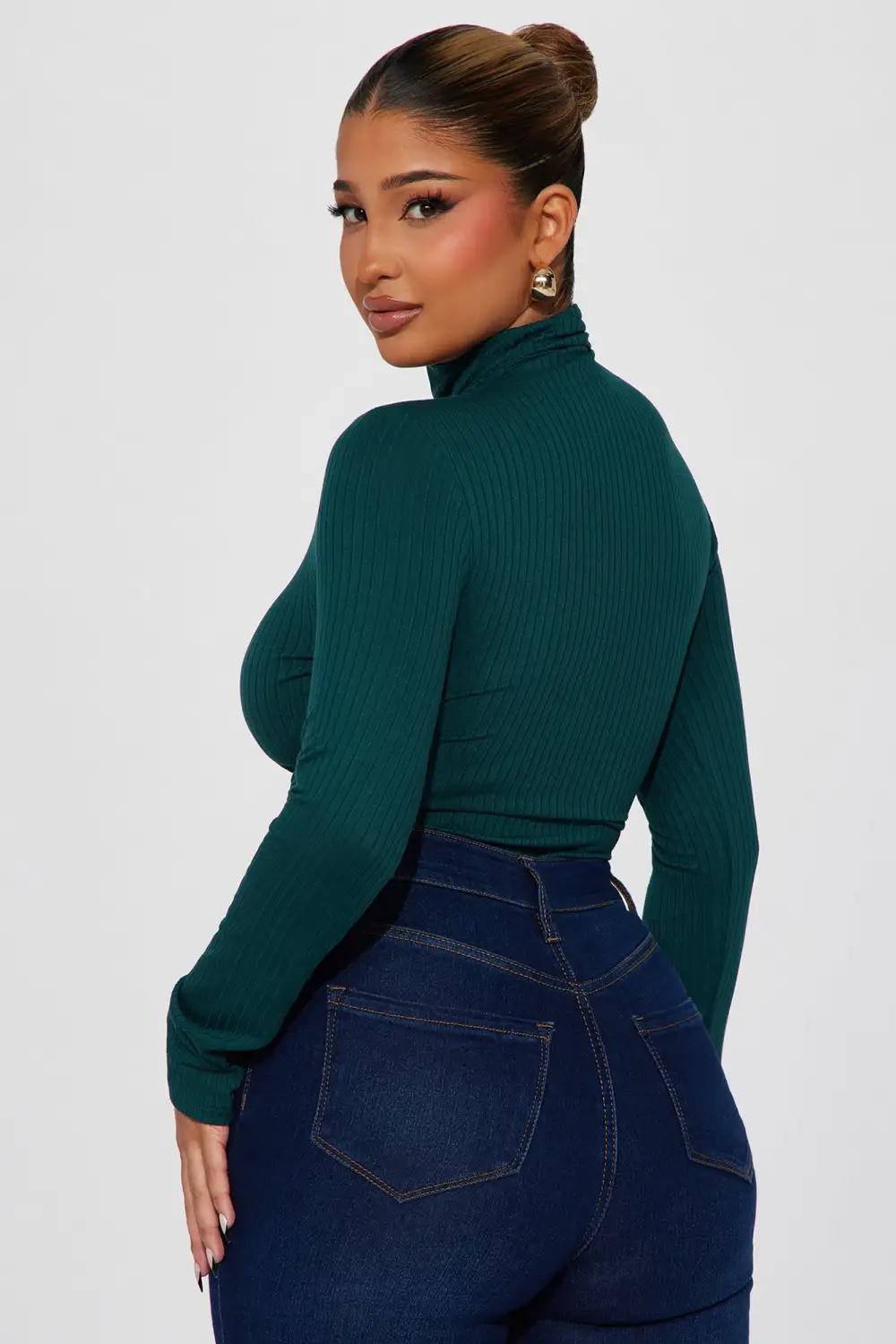 Nadia Ribbed Bodysuit - Teal