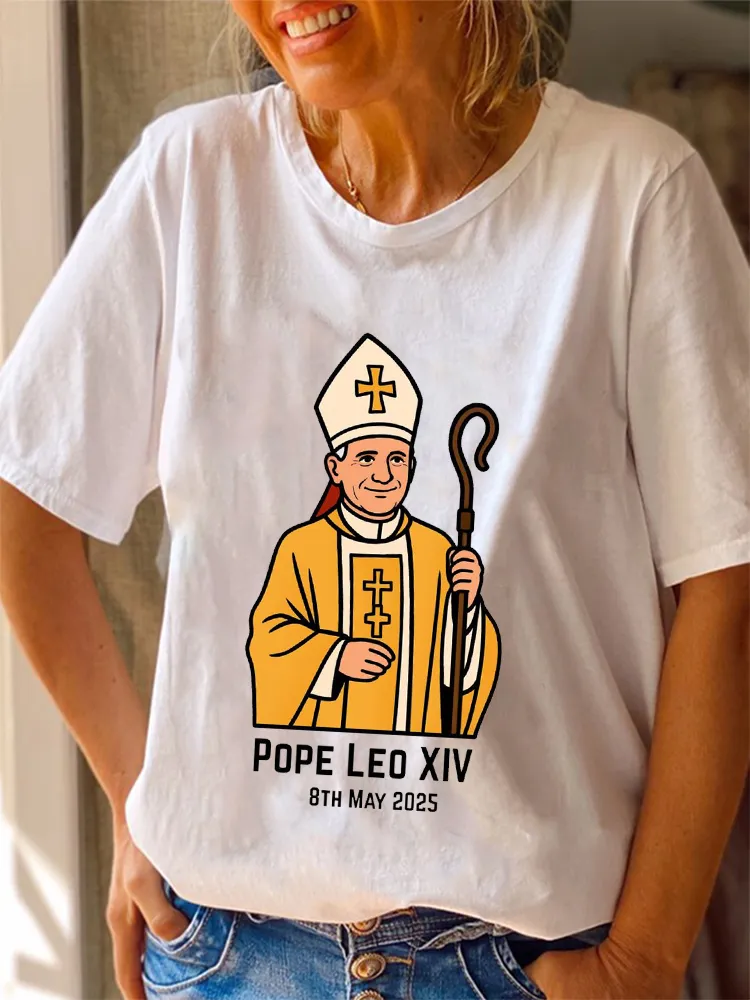 Women'S Pope Leo Xiv 8th May 2025 Round-Neck Short-Sleeved T-Shirt