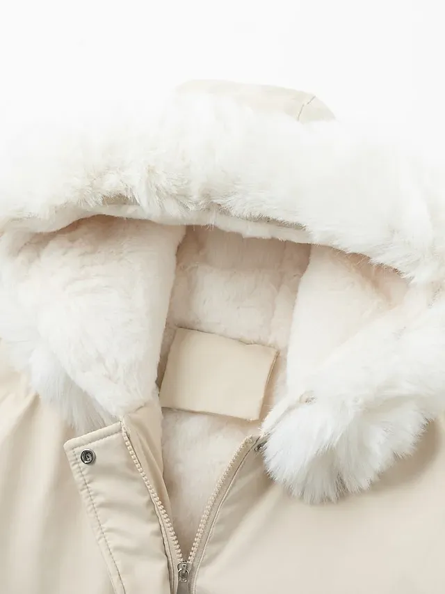 Women's Winter Jacket Winter Coat Parka Hoodie Jacket School Outdoor Street Winter Fall Long Coat Regular Fit Warm Breathable Simple Casual Daily Comfortable Jacket Long Sleeve Solid Color Pure Color