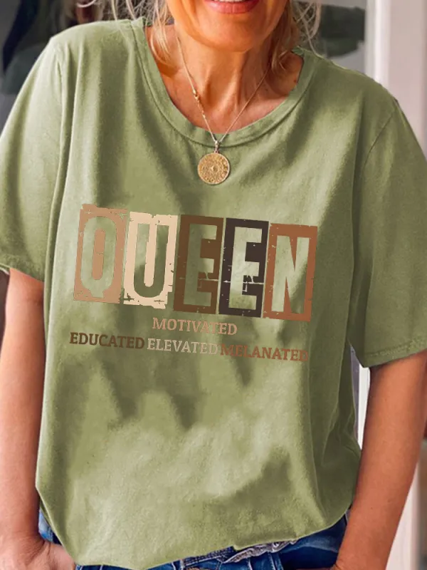 Empowerment Slogan Short-Sleeved T-Shirts
