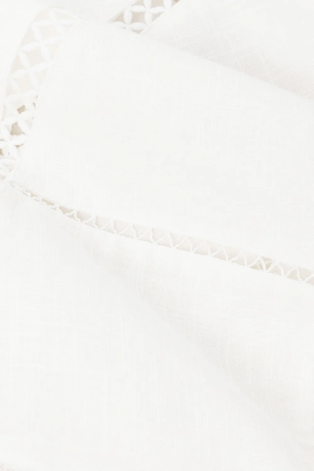 Eyelet Detailing Puff Sleeve Blouse