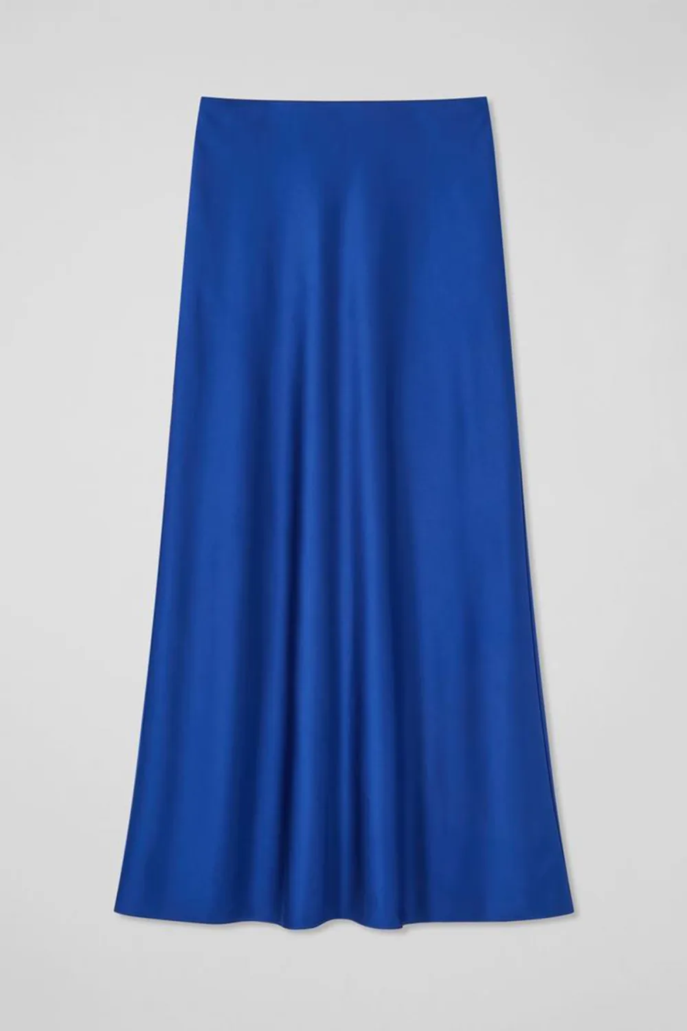 Royal Blue Flared Midi Skirt