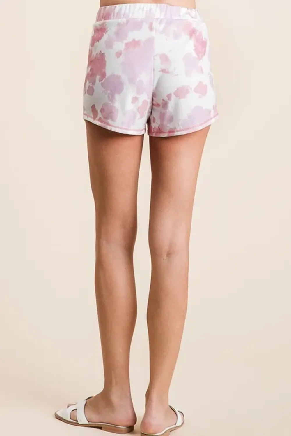 Art Tie-Dyeing Pink Hight Waist Shorts
