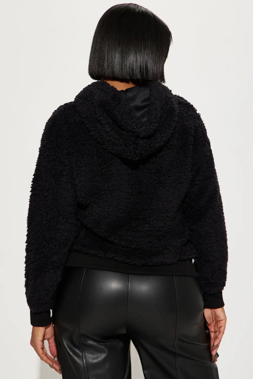 Oh So Cozy Sherpa Pullover - Black