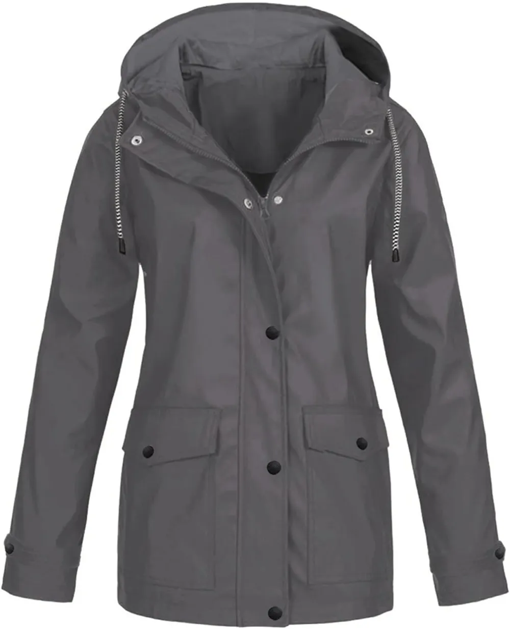 Rain Jackets For Women Waterproof With Hood Lightweight Casual Anorak Travel Hiking Coats with Pockets 720