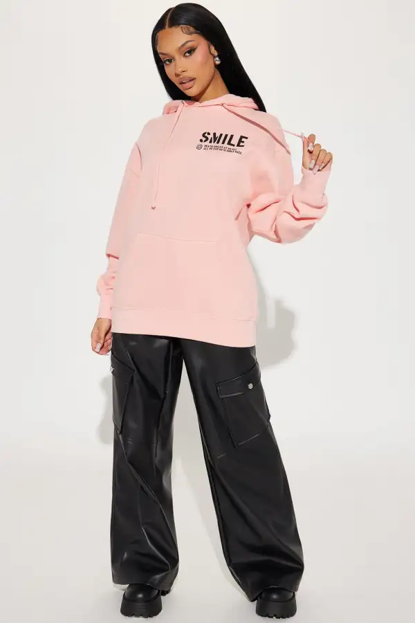 Smile Skeleton Hoodie - Pink